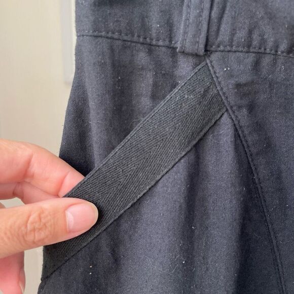 Vintage 80s 90s Gabrielle New York High Waist Taper Black Pants Zipper Details 2 - Picture 4 of 8